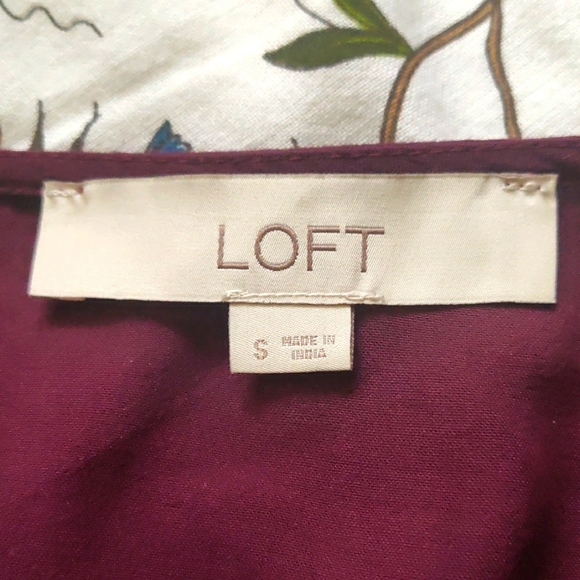 Wine peplum wrap blouse - Picture 2 of 3